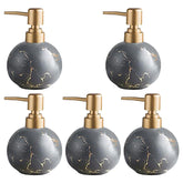 Kuber Industries Liquid Soap Dispenser | Handwash Soap Dispenser | Soap Dispenser for Wash Basin | Shampoo Dispenser Bottle | Bathroom Dispenser Bottle | Pack of 5 | ZX022GY | 300 ml | Gray